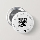 Minimalistisch kaufen die Braut einen trinken QR-C Button (Vorne & Hinten)
