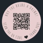 Minimalistisch kaufen die Braut einen trinken QR-C Runder Aufkleber<br><div class="desc">Modernes und elegantes Design bedruckt Minimalistisch Kaufen Sie The Bride A Drink QR Code Round Aufkleber,  die mit Ihrem Text angepasst werden können. Bitte klicken Sie auf den Button "Anpassen" und verwenden Sie unser Designwerkzeug,  um diese Vorlage zu ändern. Karo im Grafikdesign-Store für andere Produkte,  die diesem Design entsprechen!</div>