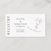 Minimalistisch Kissing Couple Wedding Gift Registr Begleitkarte (Vorderseite)