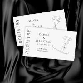 Minimalistisch Kissing Couple Wedding Gift Registr Begleitkarte