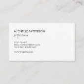 Minimalistisch / Klammer verziert (grau) Visitenkarte (Rückseite)