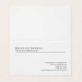 Minimalistisch Klassisch Schlicht Professionell Visitenkarten (Außenseite Aufgefaltet)