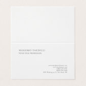 Minimalistisch Klassisch Schlicht Professionell Visitenkarten (Außenseite Aufgefaltet)