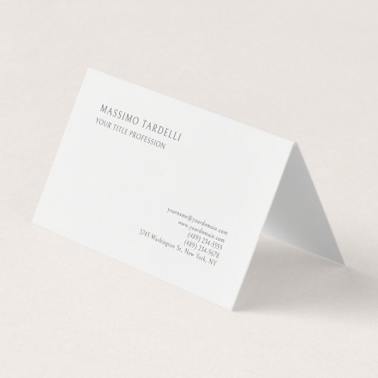 Minimalistisch Klassisch Schlicht Professionell Visitenkarten (Vorderseite)
