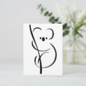 Minimalistisch Koala Postkarte (Stehend Vorderseite)
