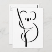 Minimalistisch Koala Postkarte (Vorne/Hinten)