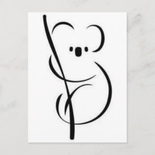 Minimalistisch Koala Postkarte