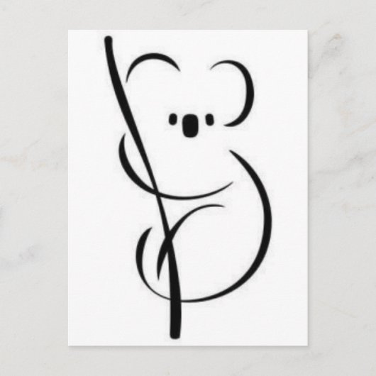 Minimalistisch Koala Postkarte (Vorderseite)