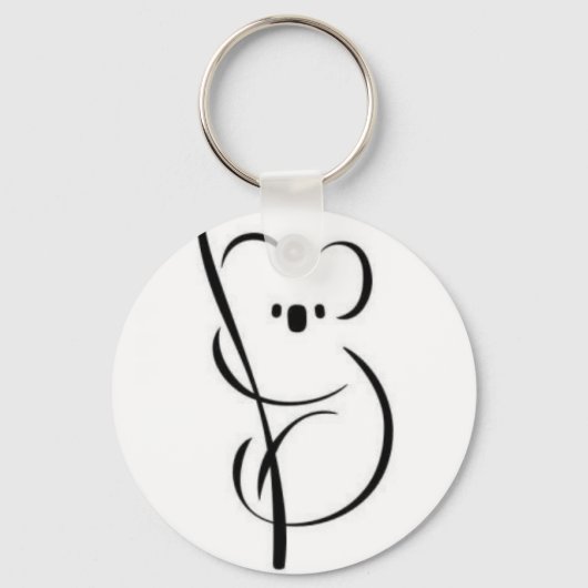 Minimalistisch Koala Schlüsselanhänger (Vorderseite)