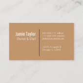 Minimalistisch, Kochs-Hut, Visitenkarte (Rückseite)