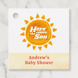 Minimalistisch kommt die Babydusche von Son Boho Geschenkanhänger