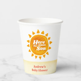 Minimalistisch kommt die Babydusche von Son Boho Pappbecher