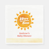 Minimalistisch kommt die Babydusche von Son Boho Serviette (Vorderseite)