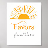 Minimalistisch kommt hier der Sonnengefallen Poster (Vorne)