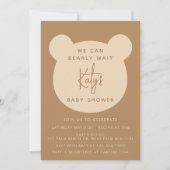 Minimalistisch können wir Babydusche frühzeitig ab Einladung (Vorderseite)