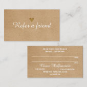 Minimalistisch Kraft Modern Loyalty-Referenz-Karte Empfehlungskarte (Vorne/Hinten)