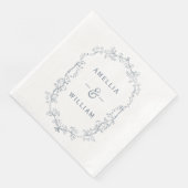 Minimalistisch-Kranz-Hochzeitspapier Napkin Serviette (Ecke)