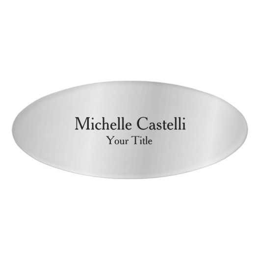 Minimalistisch kreativ nutzbringend Schlicht einfa Namenschild (Vorderseite)