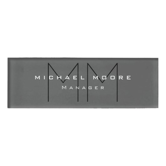 Minimalistisch kreativ nutzbringend Schlicht einfa Namenschild (Vorderseite)