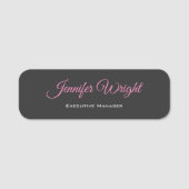Minimalistisch kreativ nutzbringend Schlicht einfa Namensschild (Vorderseite)
