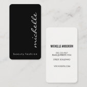 Minimalistisch / Kursivschrift / Vertikal Visitenkarte (Vorne/Hinten)