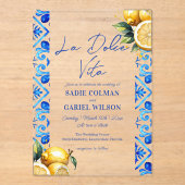 Minimalistisch La Dolce Vita Italienische Lemon We Acryleinladungen (Vorderseite)