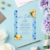 Minimalistisch La Dolce Vita Italienische Lemon We Acryleinladungen (In Situ (Hochzeit))