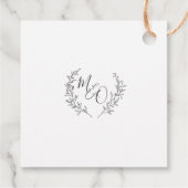 Minimalistisch Laurel Branch Leaf Wedding Vielen D Geschenkanhänger (Rückseite)