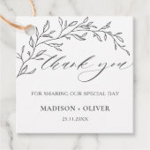 Minimalistisch Laurel Branch Leaf Wedding Vielen D Geschenkanhänger (Vorderseite)