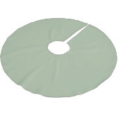 Minimalistisch Laurel Green solide schlichte Polyester Weihnachtsbaumdecke (Schrägansicht)