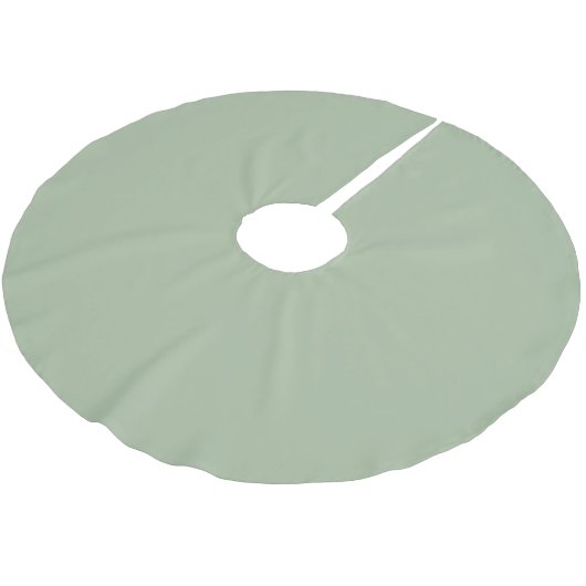 Minimalistisch Laurel Green solide schlichte Polyester Weihnachtsbaumdecke (Schrägansicht)