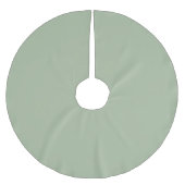 Minimalistisch Laurel Green solide schlichte Polyester Weihnachtsbaumdecke (Vorderseite)