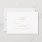 Minimalistisch Laurel Monogram Wedding RSVP Cards (Vorderseite)