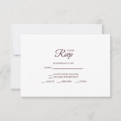 Minimalistisch Laurel Monogram Wedding RSVP Cards Karte (Vorderseite)