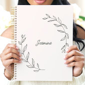 Minimalistisch Laurel Wreath Individuelle Name Planer