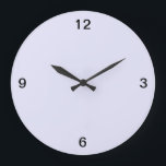 Minimalistisch. Lavendel. Große Wanduhr<br><div class="desc">Minimalistische Rundwand in hübscher Lavendelfarbe. Diese Uhr wird jeden Raum verbessern.</div>