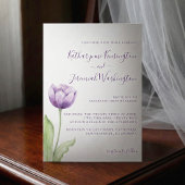 Minimalistisch Lavender Lila Tulip Wedding Einladung