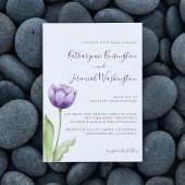 Minimalistisch Lavender Lila Tulip Wedding Einladung