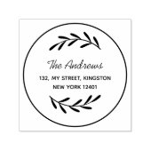 Minimalistisch Leaf Wreath Permastempel (Design)