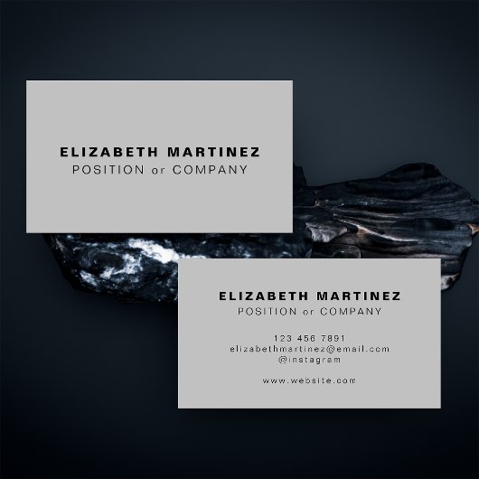 Minimalistisch-leicht-grau Moderne Berufliche, kun Visitenkarte