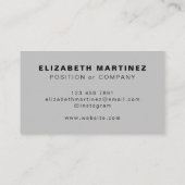 Minimalistisch-leicht-grau Moderne Berufliche, kun Visitenkarte (Rückseite)