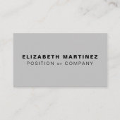 Minimalistisch-leicht-grau Moderne Berufliche, kun Visitenkarte (Vorderseite)