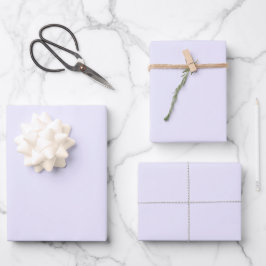 Minimalistisch leichter Lavendel fest schlicht Geschenkpapier Set