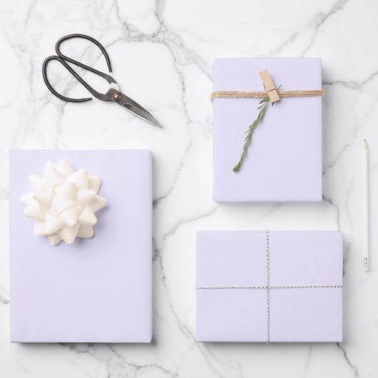 Minimalistisch leichter Lavendel fest schlicht Geschenkpapier Set (Vorderseite)