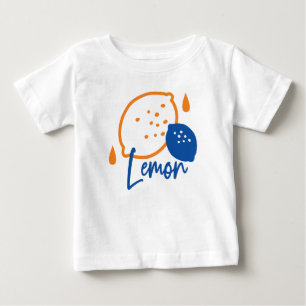 Minimalistisch Lemon Line Art - Moderne Zitrusfrüc Baby T-shirt