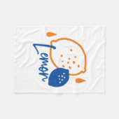 Minimalistisch Lemon Line Art - Moderne Zitrusfrüc Fleecedecke (Vorderseite (Horizontal))