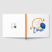 Minimalistisch Lemon Line Art - Moderne Zitrusfrüc Gästebuch (Voll)