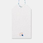 Minimalistisch Lemon Line Art - Moderne Zitrusfrüc Geschenkanhänger (Rückseite)