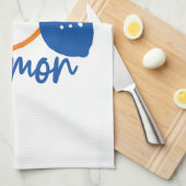 Minimalistisch Lemon Line Art - Moderne Zitrusfrüc Geschirrtuch (Viertel Falte)