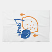 Minimalistisch Lemon Line Art - Moderne Zitrusfrüc Geschirrtuch (Horizontal)